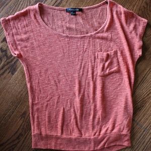 Soft Woven Orange pocket shirt